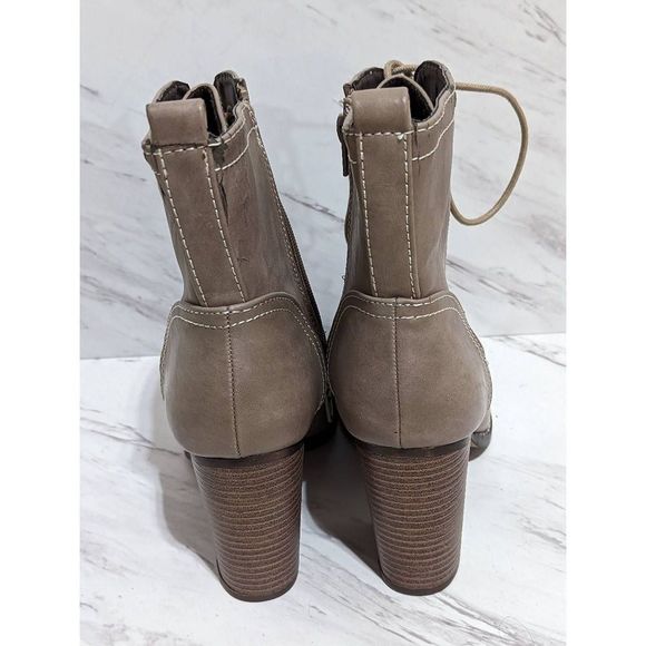 Candies Women's Tan Lace-Up Mid-Calf Boots Size 10 - Picture 5 of 7